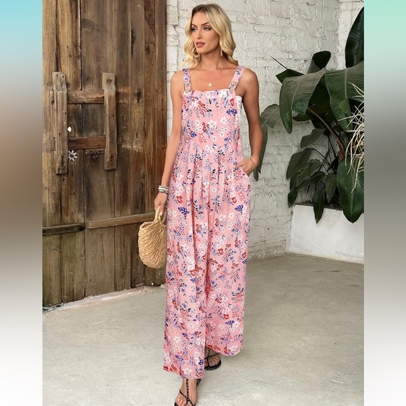 Floral Pink Jumpsuit - Picture 6 of 15